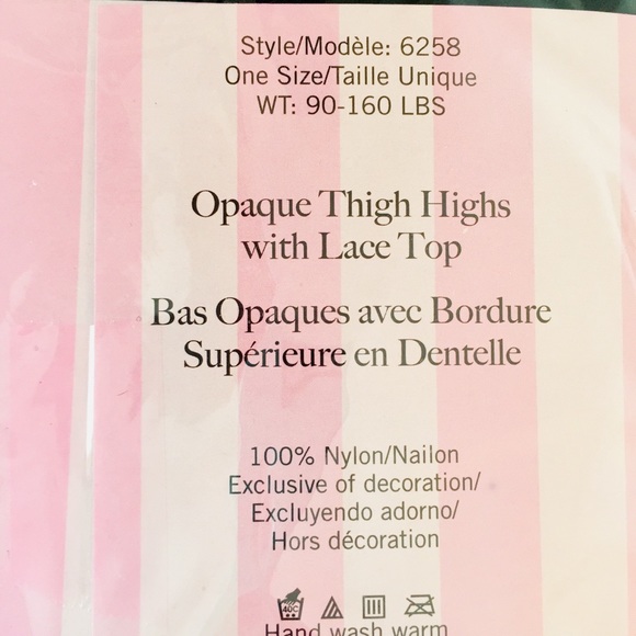 Leg Avenue opaque black thigh highs - Picture 4 of 5